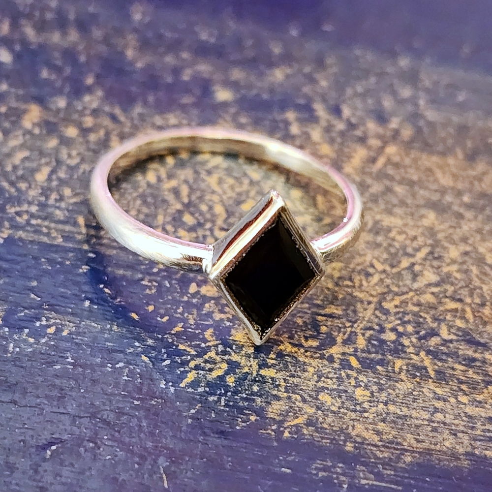 Onyx Diamond S925 Ring
